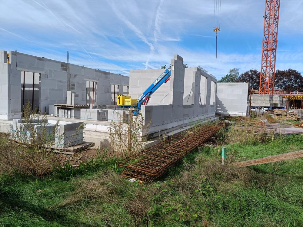 Vorderingen muren gelijksvloers nieuwbouw