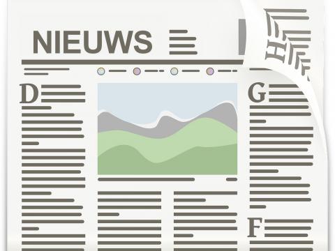 Afbeelding van een krant illusteert de rubriek nieuws