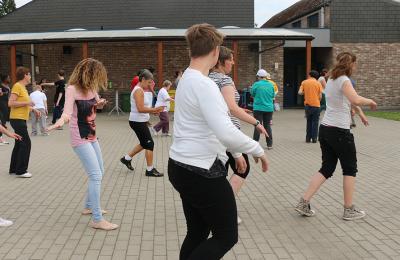 sport voor cliënten van MPI Oosterlo bijvoorbeeld zumba